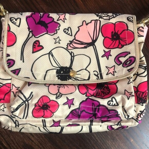Coach Kyra Poppy Daisy Floral Messenger Bag - Picture 2 of 16